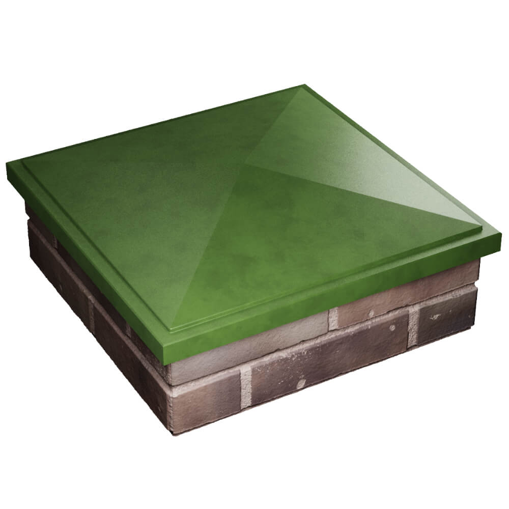 Колпак Zking БонаМоно Зеленый на столб 2х2 кирпича (515х515, 530х530мм) в Якутске фото