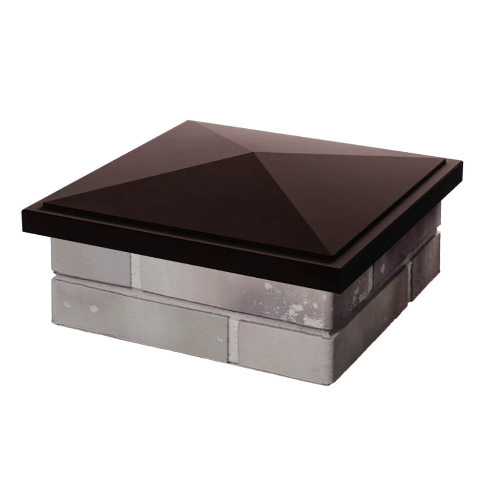 Колпак Zking БонаМоно Коричневый на столб 1.5х1.5 кирпича (385х385, 400х400мм) в Якутске фото