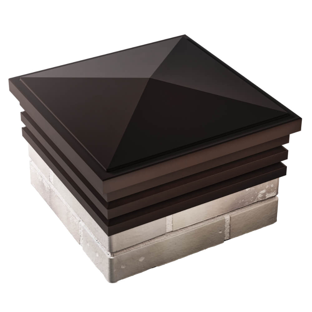 Колпак Zking Бона ХайТек Коричневый на столб 1.5х1.5 кирпича (385х385мм) в Якутске фото