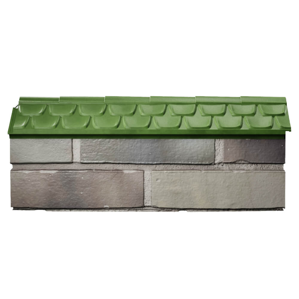 Парапет Zking Эльбрус Зеленый с посадкой на 0.5 кирпича (130мм) в Якутске фото