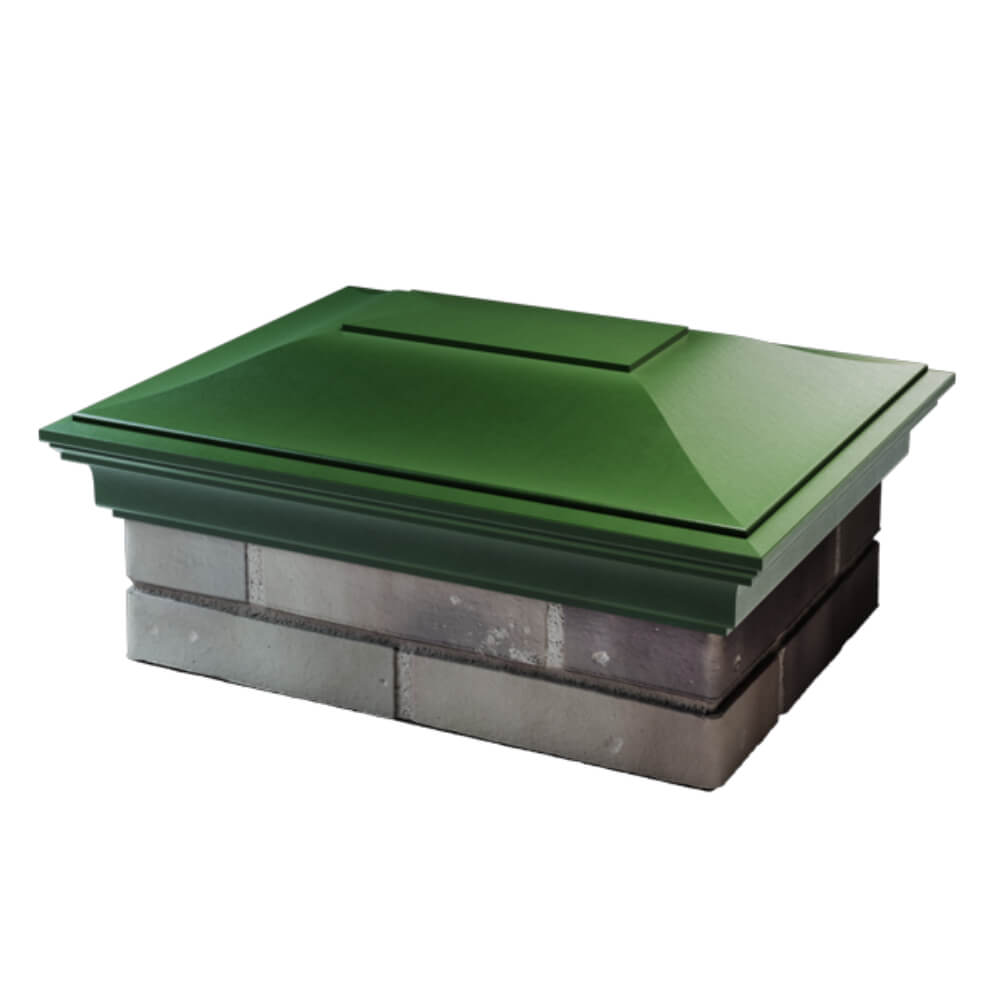 Колпак Zking Монблан Зеленый на столб 2х1.5 кирпича (515х385мм) в Якутске фото