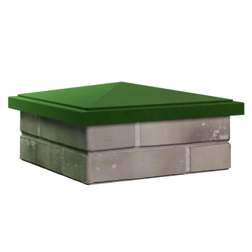 Колпак Zking БонаМоно Зеленый на столб 1.5х1.5 кирпича (385х385, 400х400мм) в Якутске фото