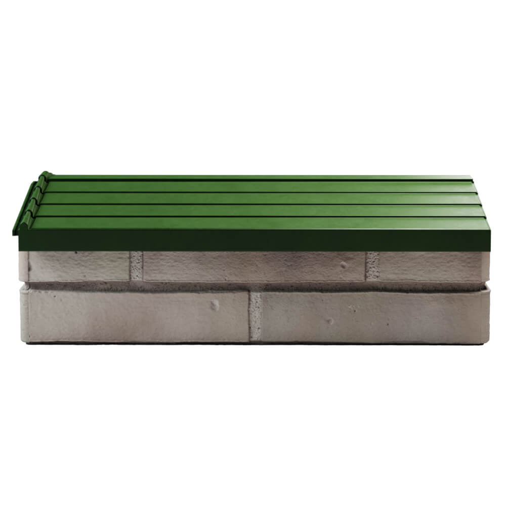Парапет Zking Бона ХайТек Зеленый с посадкой на 1 кирпич (200/225/255мм) в Якутске фото