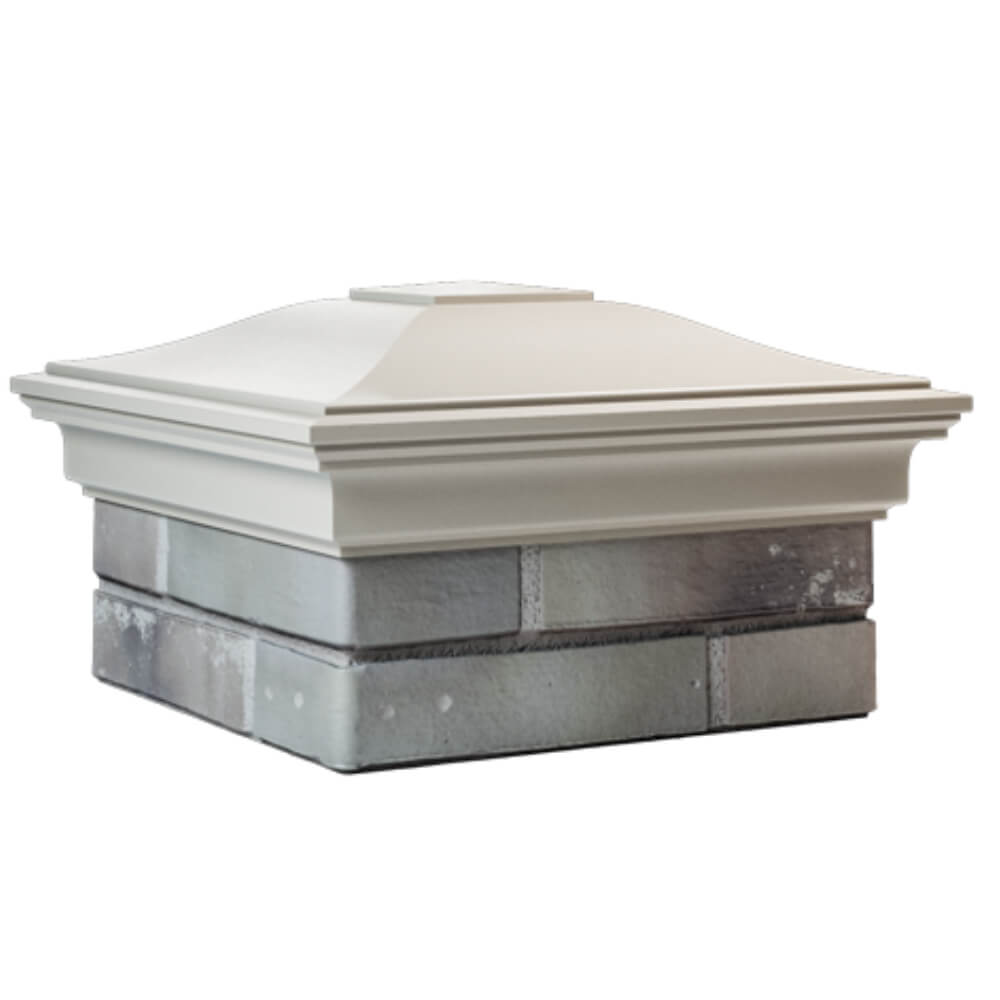 Колпак Zking Монблан Бежевый на столб 1.5х1.5 кирпича (385х385мм) в Якутске фото