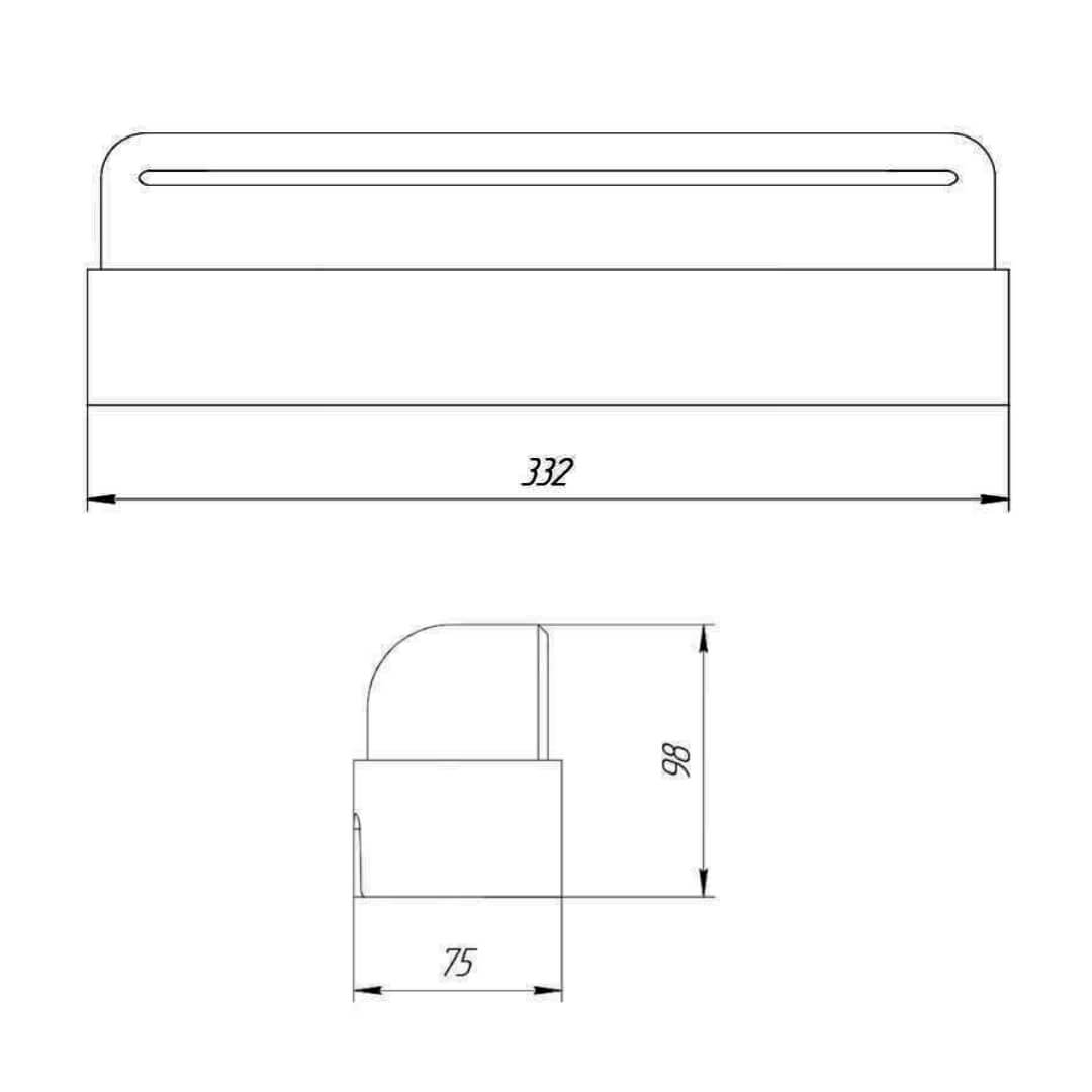 LED Светильник для шаговой плиты STONE Светлая Галька 330х75х98мм в Якутске фото