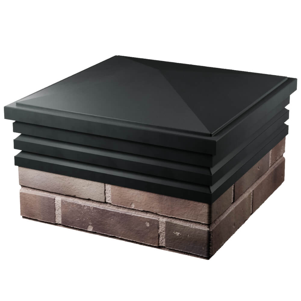 Колпак Zking Бона ХайТек Черный на столб 2х2 кирпича (513х513мм) в Якутске фото