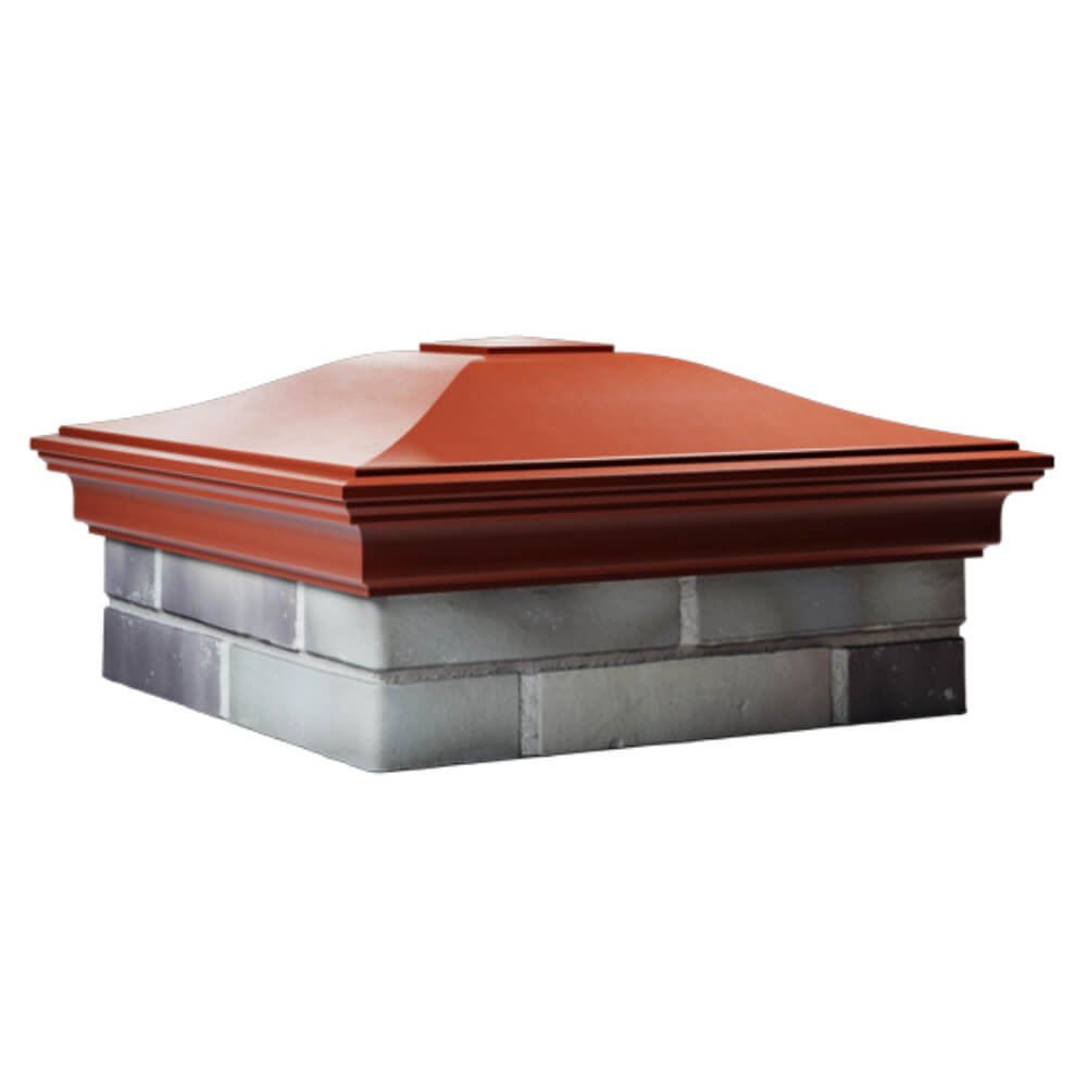 Колпак Zking Монблан Красный на столб 2х2 кирпича (515х515мм) в Якутске фото