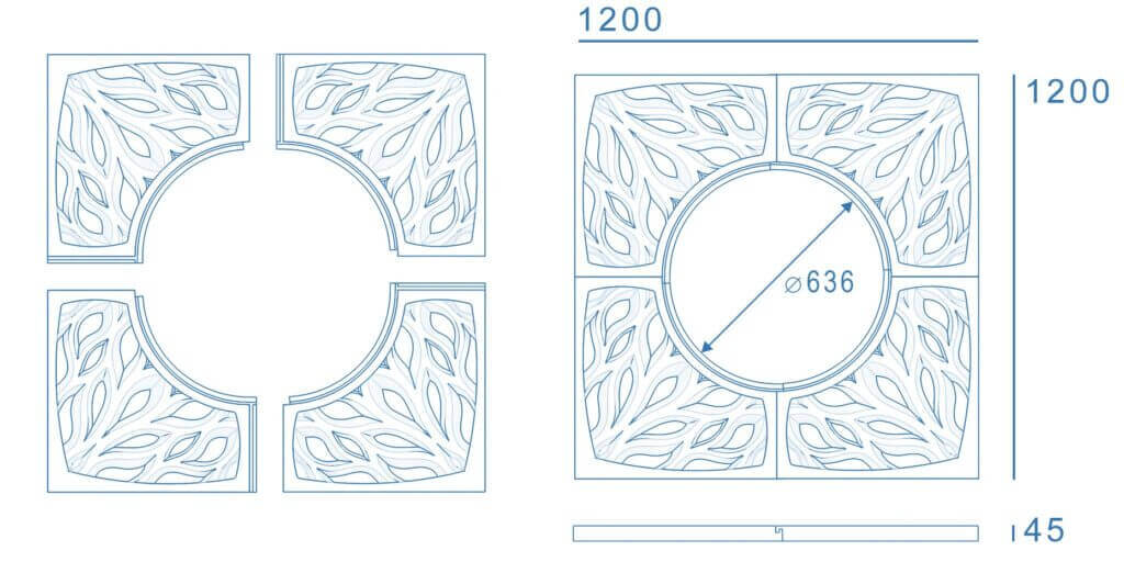 Приствольная решетка для дерева ZKING CRUST 1.2х1.2м Черная в Якутске фото