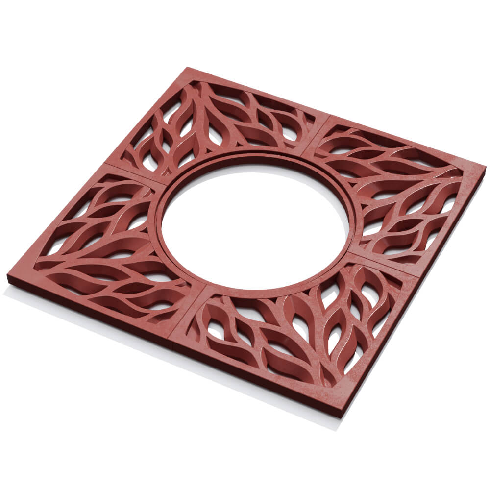 Приствольная решетка для дерева ZKING CRUST 1.2х1.2м Красная в Якутске фото