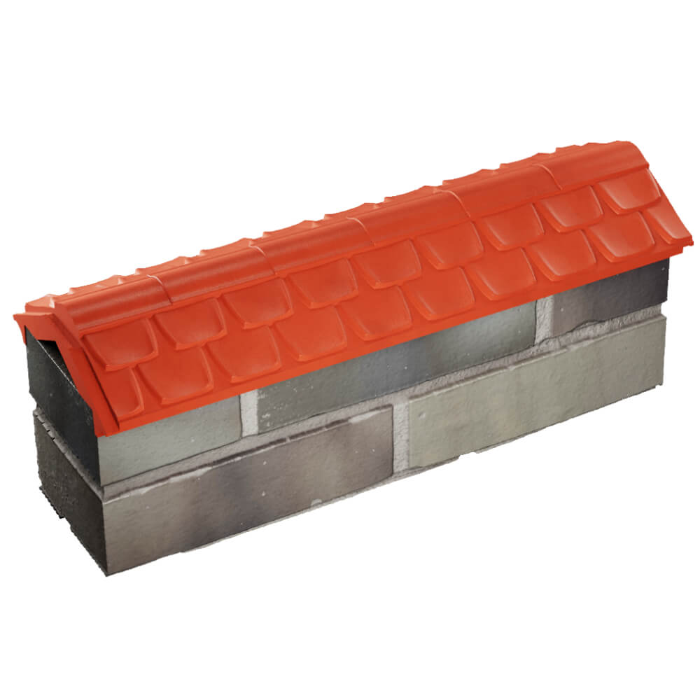 Парапет Zking Эльбрус Красный с посадкой на 0.5 кирпича (130мм) в Якутске фото