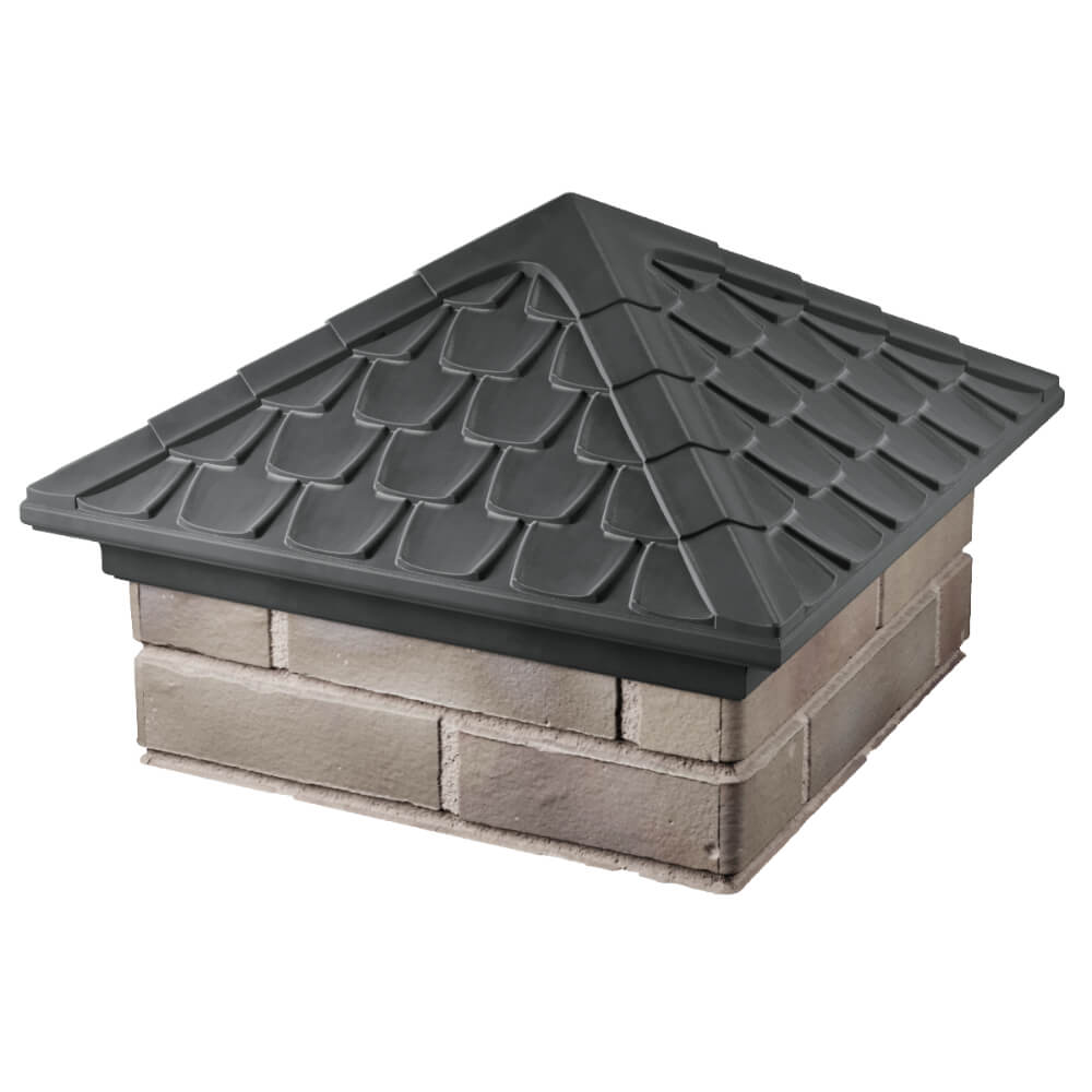 Колпак Zking Эльбрус Серый на столб 1.5х1.5 кирпича (385х385мм) в Якутске фото