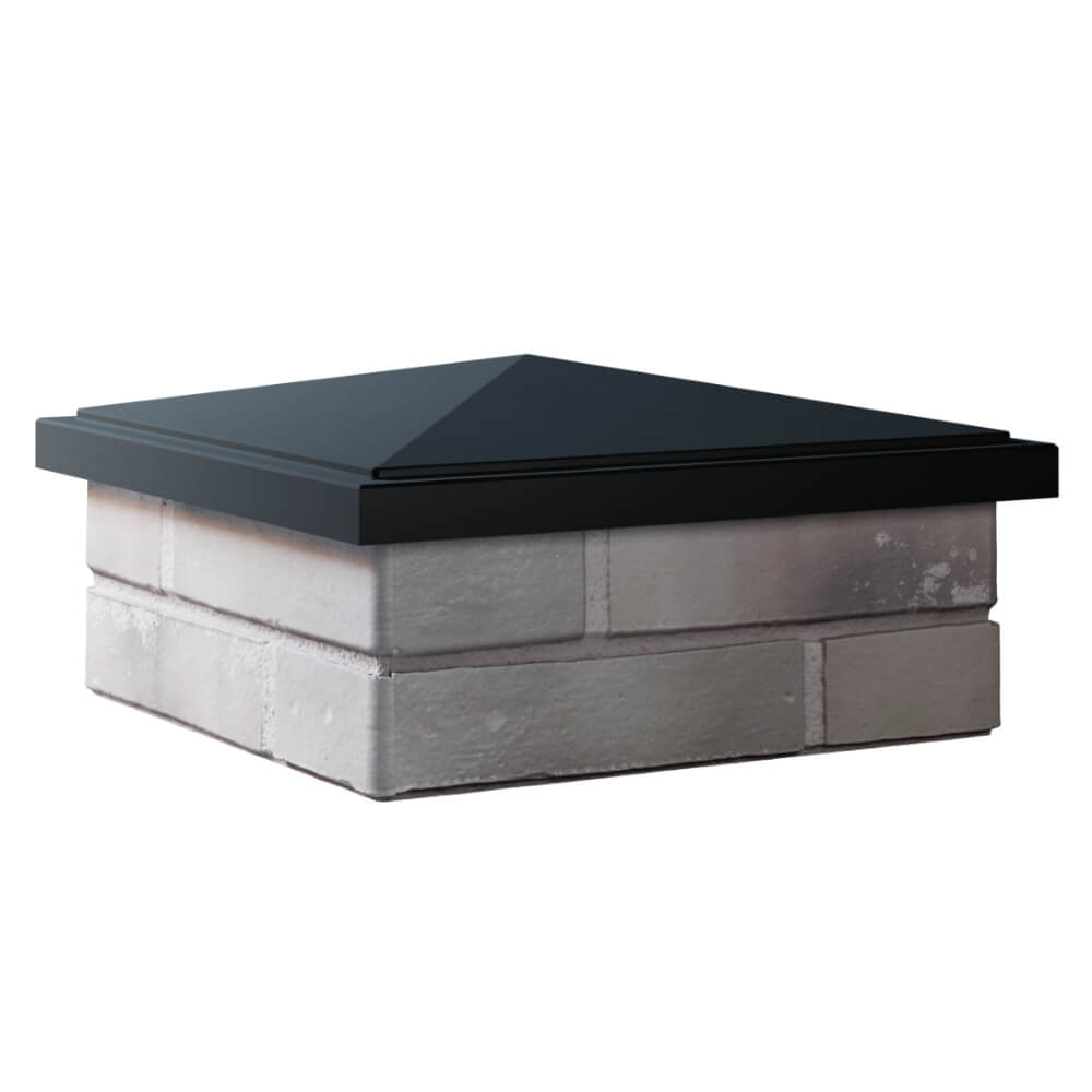 Колпак Zking БонаМоно Черный на столб 1.5х1.5 кирпича (385х385, 400х400мм) в Якутске фото