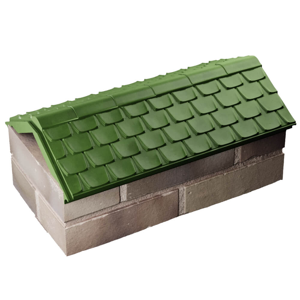 Парапет Zking Эльбрус Зеленый с посадкой на 1 кирпич (255мм) в Якутске фото