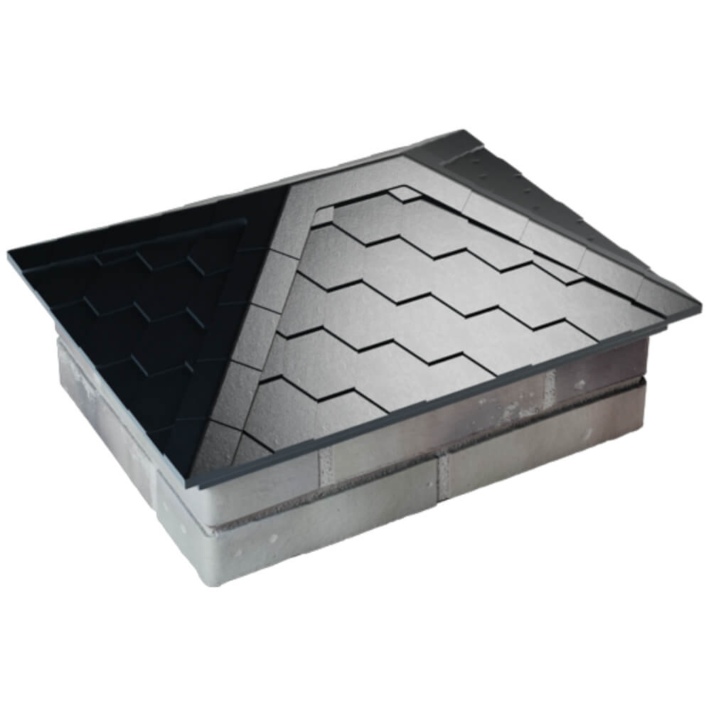 Колпак Zking Эверест Черный на столб 2х1.5 кирпича (520х390мм) Якутск фото