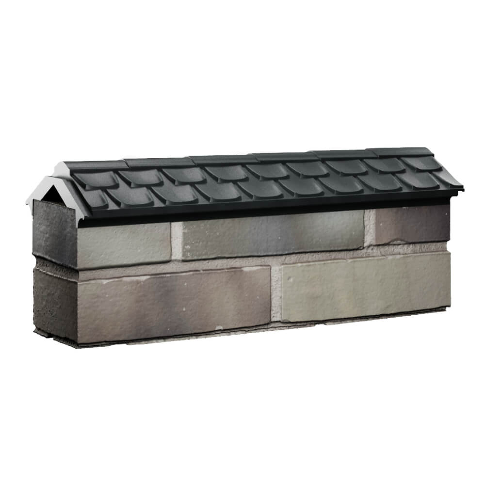 Парапет Zking Эльбрус Черный с посадкой на 0.5 кирпича (130мм) Якутск фото