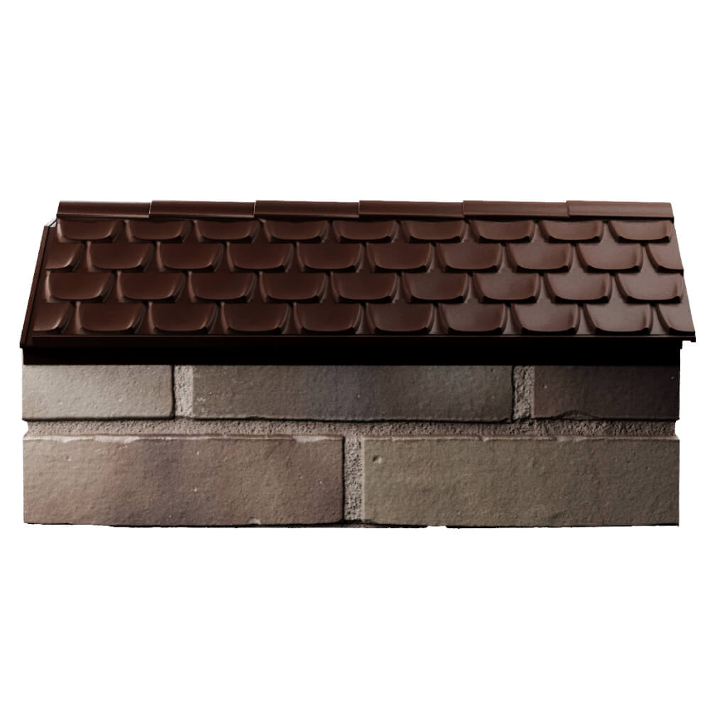 Парапет Zking Эльбрус Коричневый с посадкой на 1 кирпич (255мм) в Якутске фото