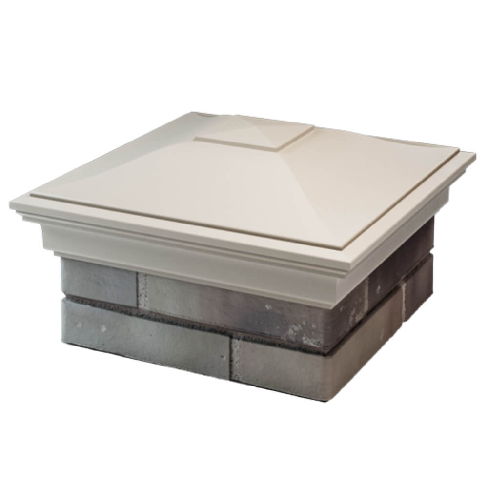 Колпак Zking Монблан Бежевый на столб 1.5х1.5 кирпича (385х385мм) в Якутске фото