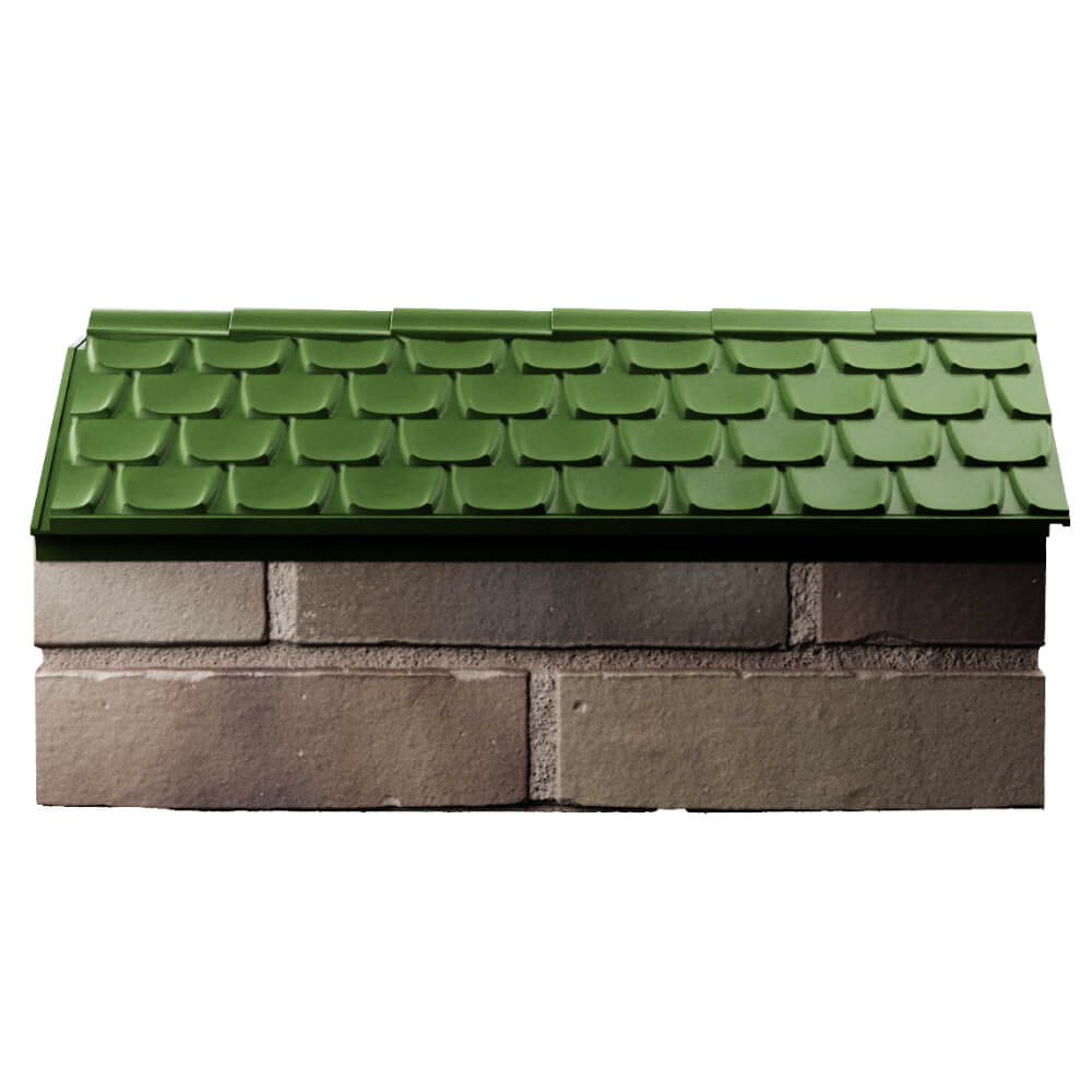 Парапет Zking Эльбрус Зеленый с посадкой на 1 кирпич (255мм) в Якутске фото