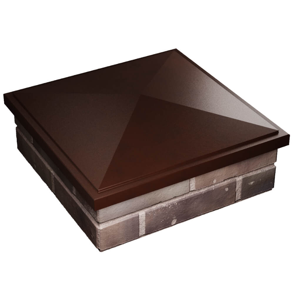 Колпак Zking БонаМоно Коричневый на столб 2х2 кирпича (515х515, 530х530мм) в Якутске фото