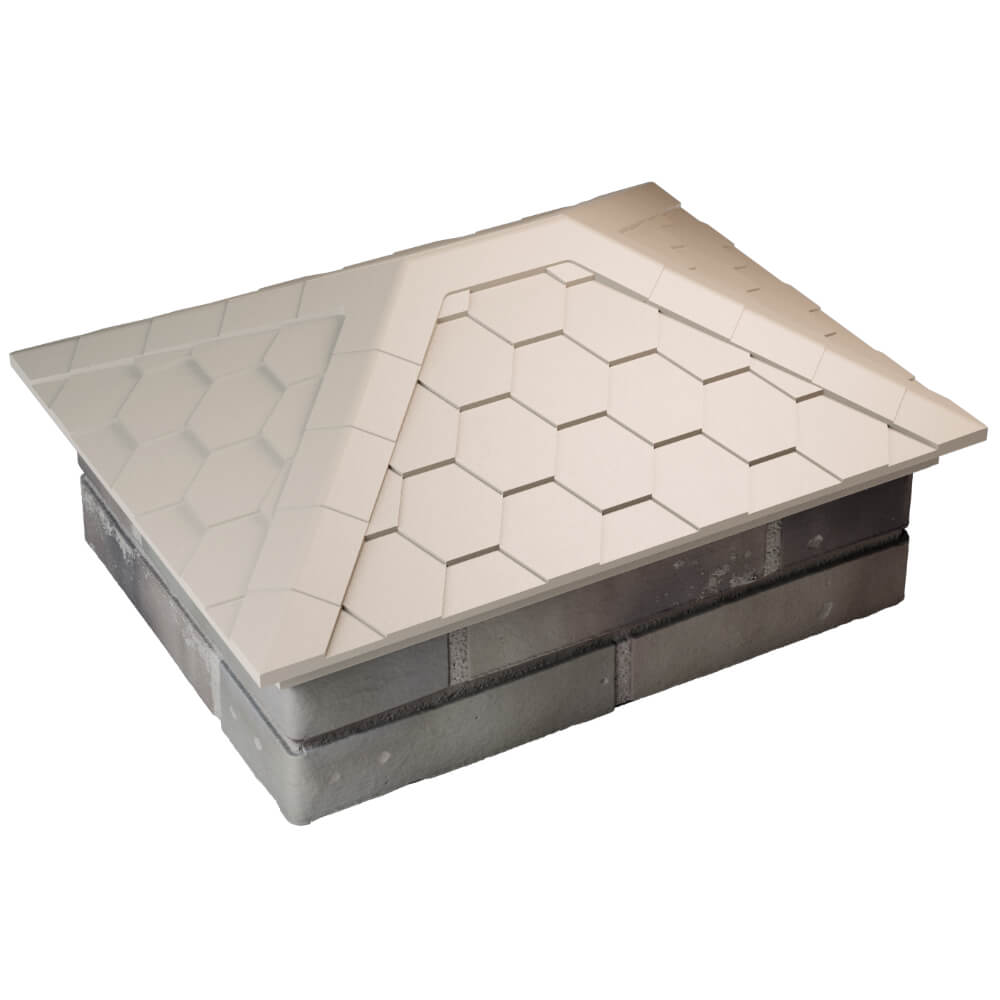 Колпак Zking Эверест Бежевый на столб 2х1.5 кирпича (520х390мм) Якутск фото