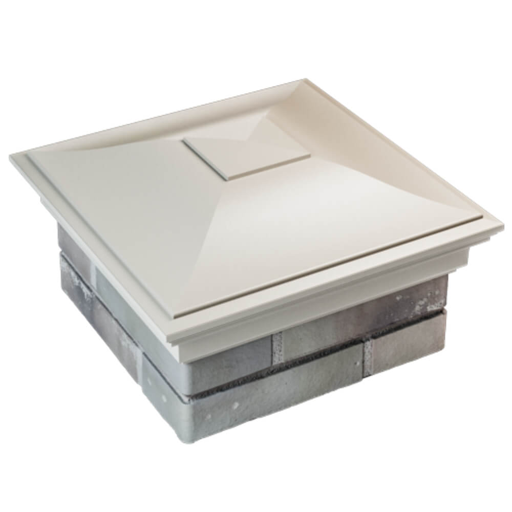 Колпак Zking Монблан Бежевый на столб 1.5х1.5 кирпича (385х385мм) в Якутске фото