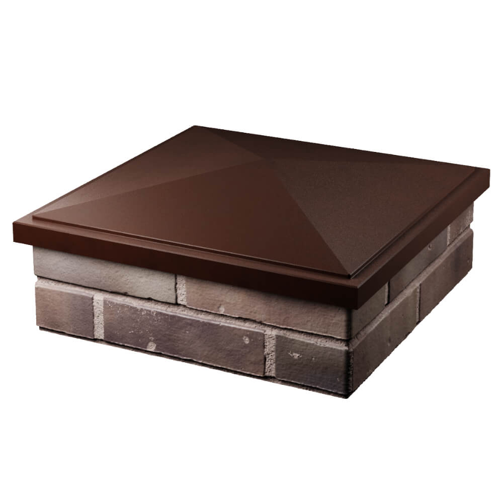 Колпак Zking БонаМоно Коричневый на столб 2х2 кирпича (515х515, 530х530мм) в Якутске фото