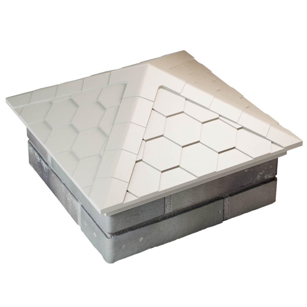 Колпак Zking Эверест Бежевый на столб 1.5х1.5 кирпича (390х390мм) в Якутске фото