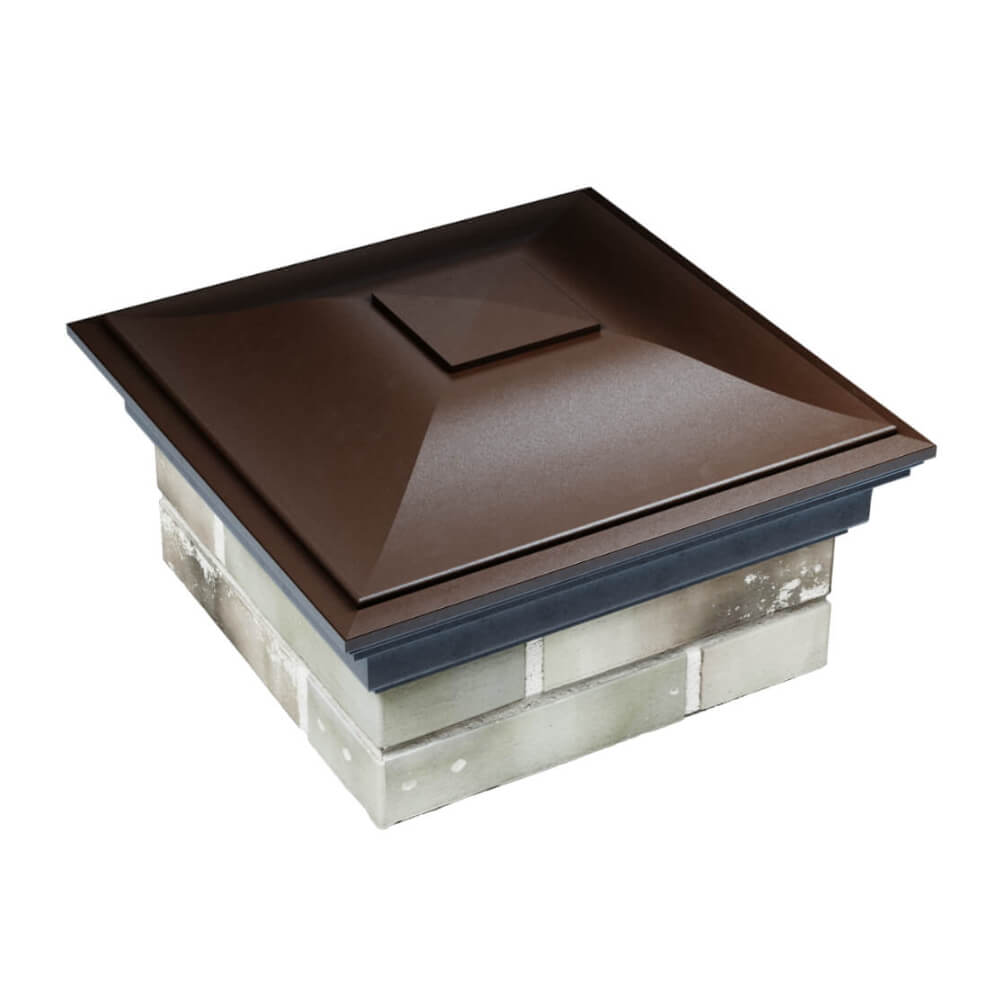 Колпак Zking Монблан Коричневый на столб 1.5х1.5 еврокирпича 0.7НФ (355х355мм) в Якутске фото