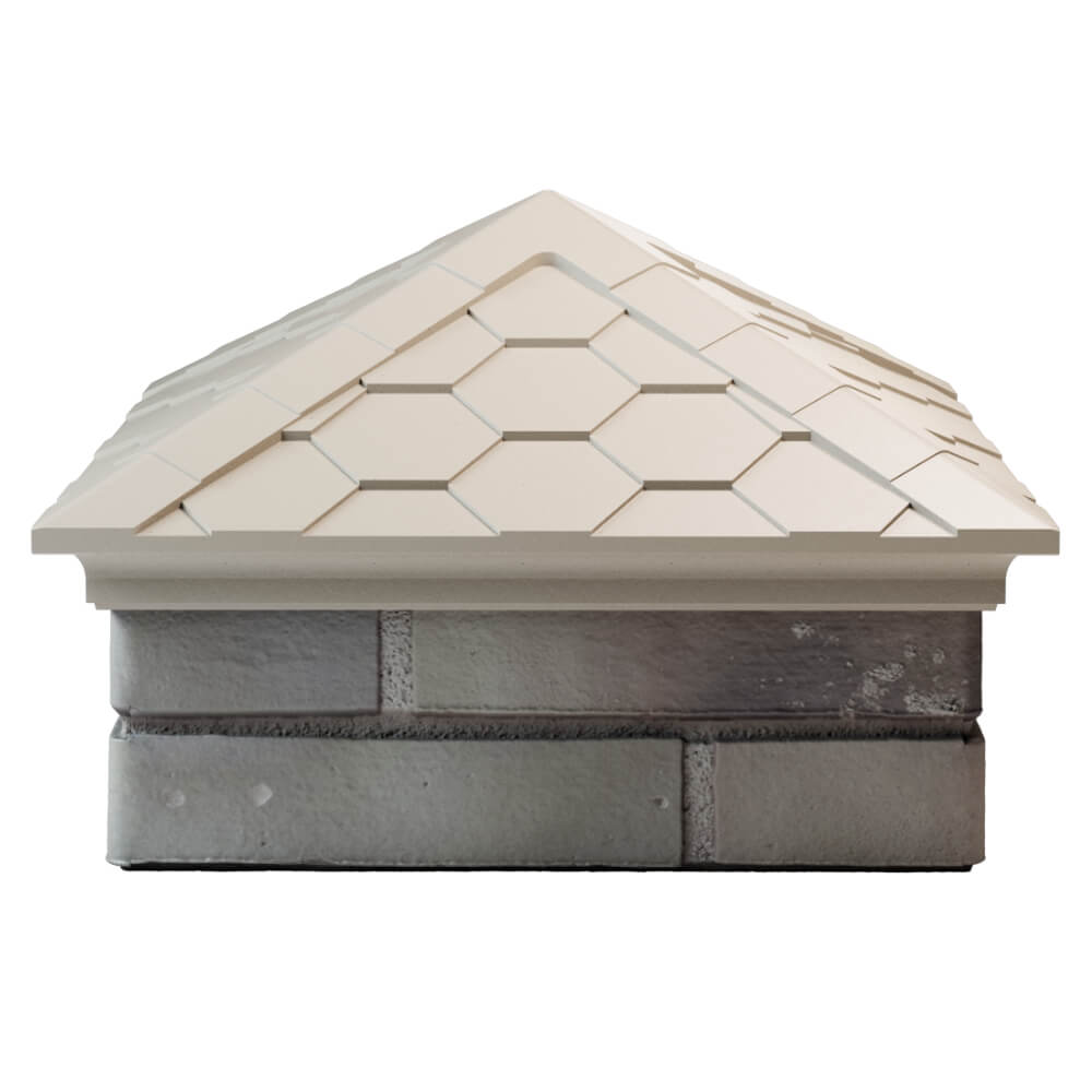 Колпак Zking Эверест Бежевый на столб 1.5х1.5 кирпича (390х390мм) Якутск фото