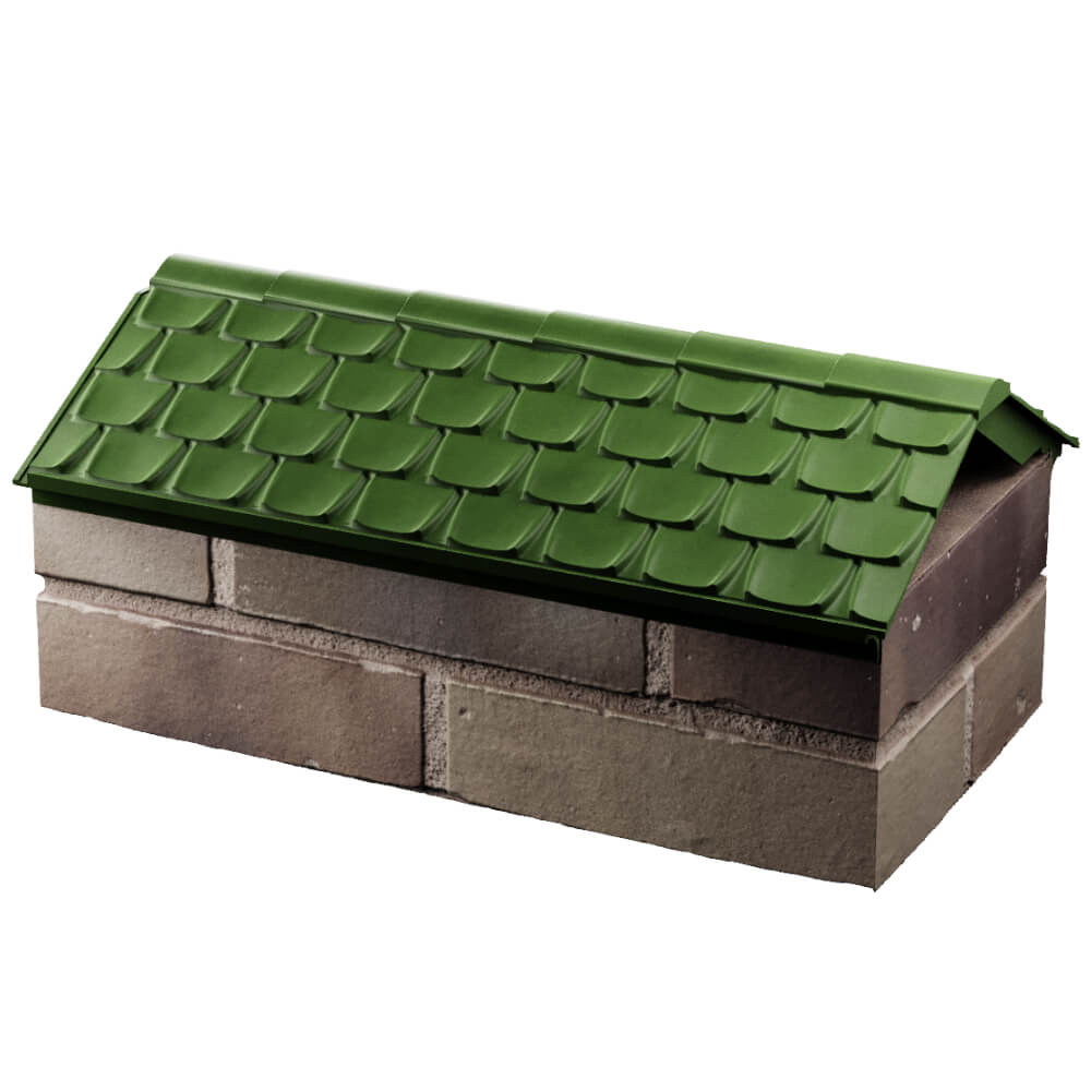 Парапет Zking Эльбрус Зеленый с посадкой на 1 кирпич (255мм) в Якутске фото