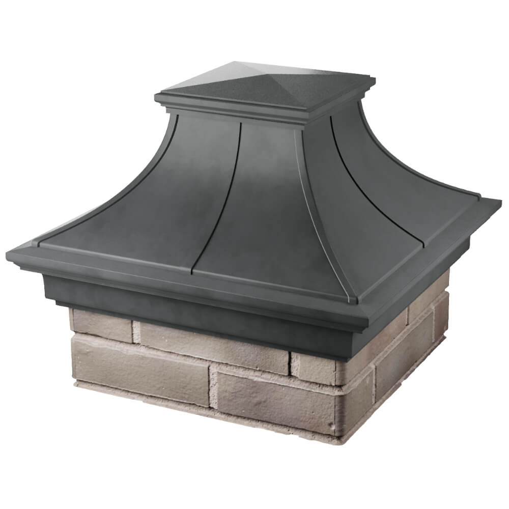 Колпак Zking Монблан Премиум Серый на столб 1.5х1.5 кирпича (385х385мм) в Якутске фото