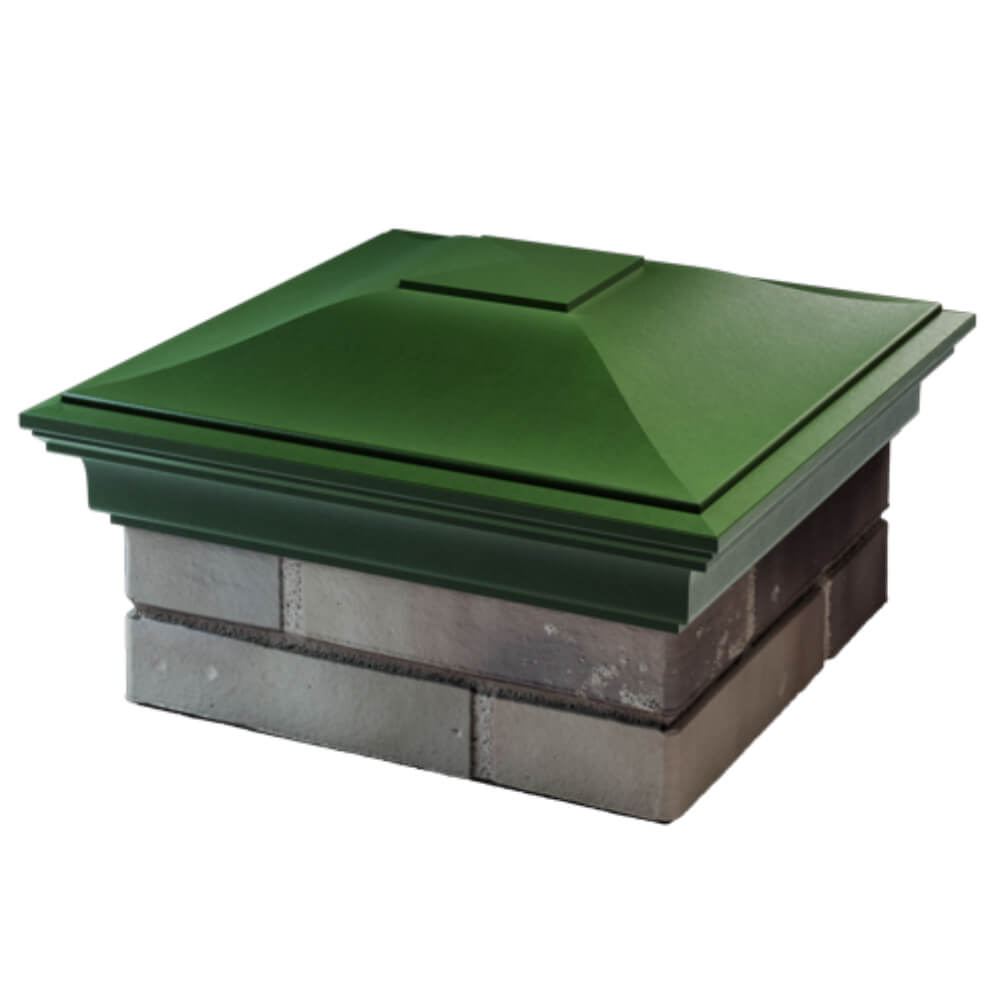 Колпак Zking Монблан Зеленый на столб 1.5х1.5 кирпича (385х385мм) в Якутске фото