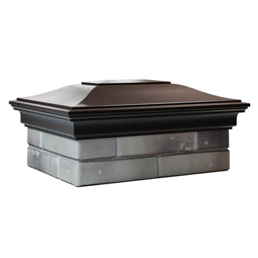 Колпак Zking Монблан Коричневый на столб 2х1.5 кирпича (515х385мм) в Якутске фото