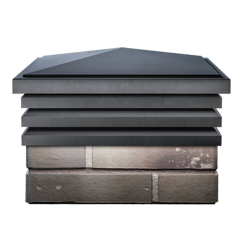 Колпак Zking Бона ХайТек Серый на столб 1.5х1.5 кирпича (385х385мм) Якутск фото