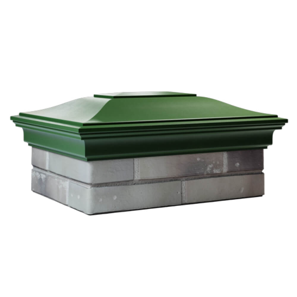 Колпак Zking Монблан Зеленый на столб 2х1.5 кирпича (515х385мм) в Якутске фото