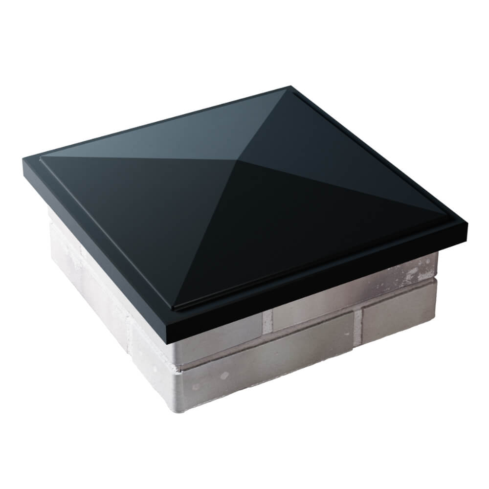 Колпак Zking БонаМоно Черный на столб 1.5х1.5 кирпича (385х385, 400х400мм) в Якутске фото