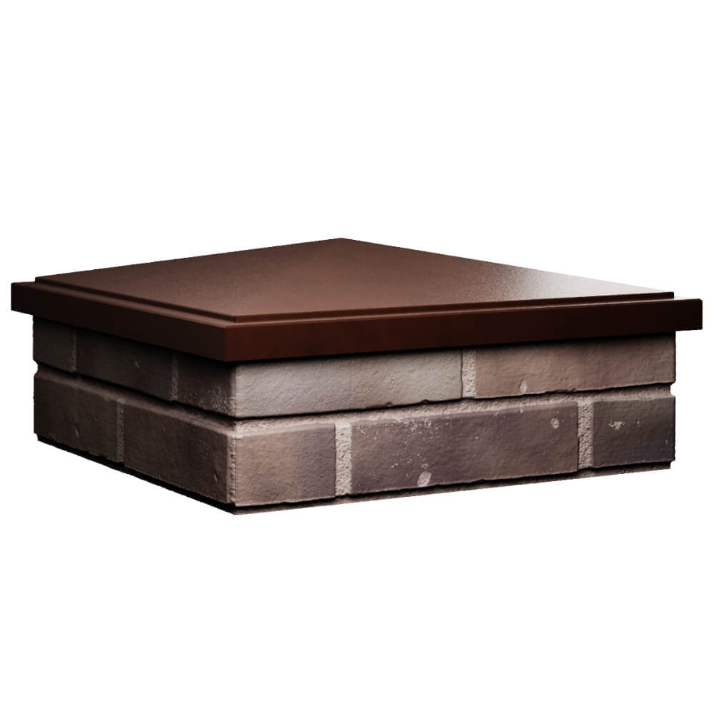 Колпак Zking БонаМоно Коричневый на столб 2х2 кирпича (515х515, 530х530мм) в Якутске фото