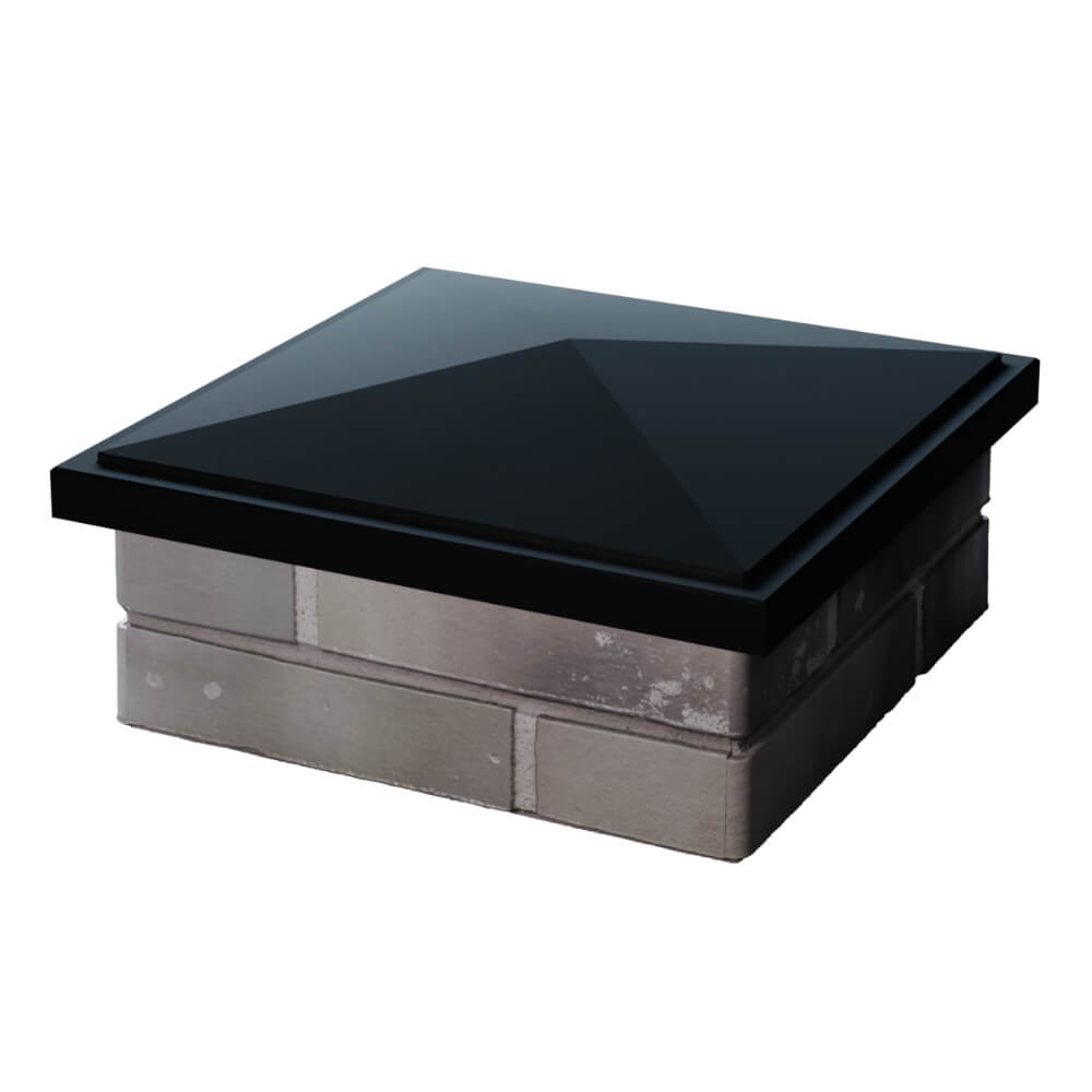 Колпак Zking БонаМоно Черный на столб 1.5х1.5 кирпича (385х385, 400х400мм) в Якутске фото