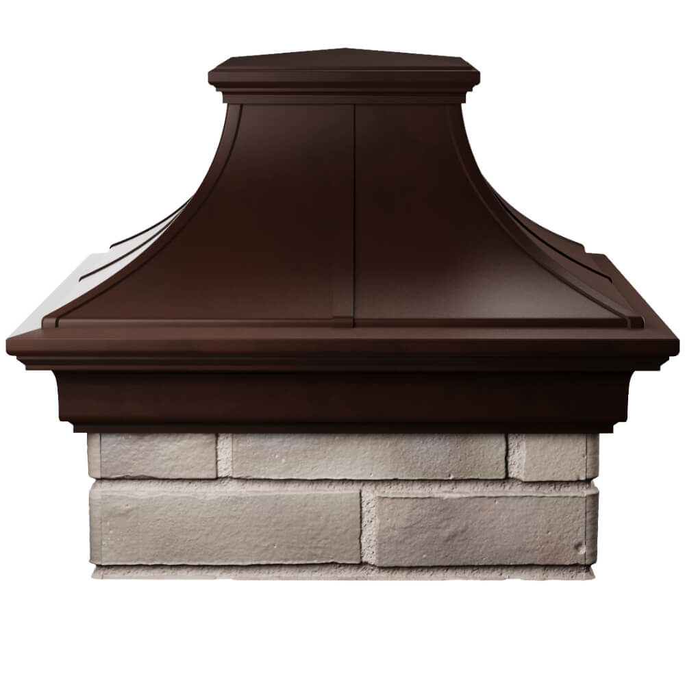 Колпак Zking Монблан Премиум Коричневый на столб 1.5х1.5 кирпича (385х385мм) Якутск фото
