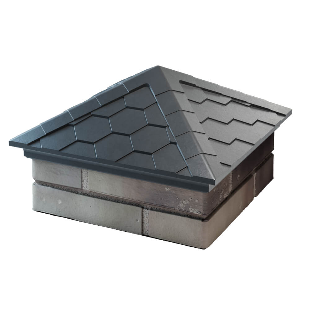 Колпак Zking Эверест Серый на столб 1.5х1.5 кирпича (390х390мм) в Якутске фото