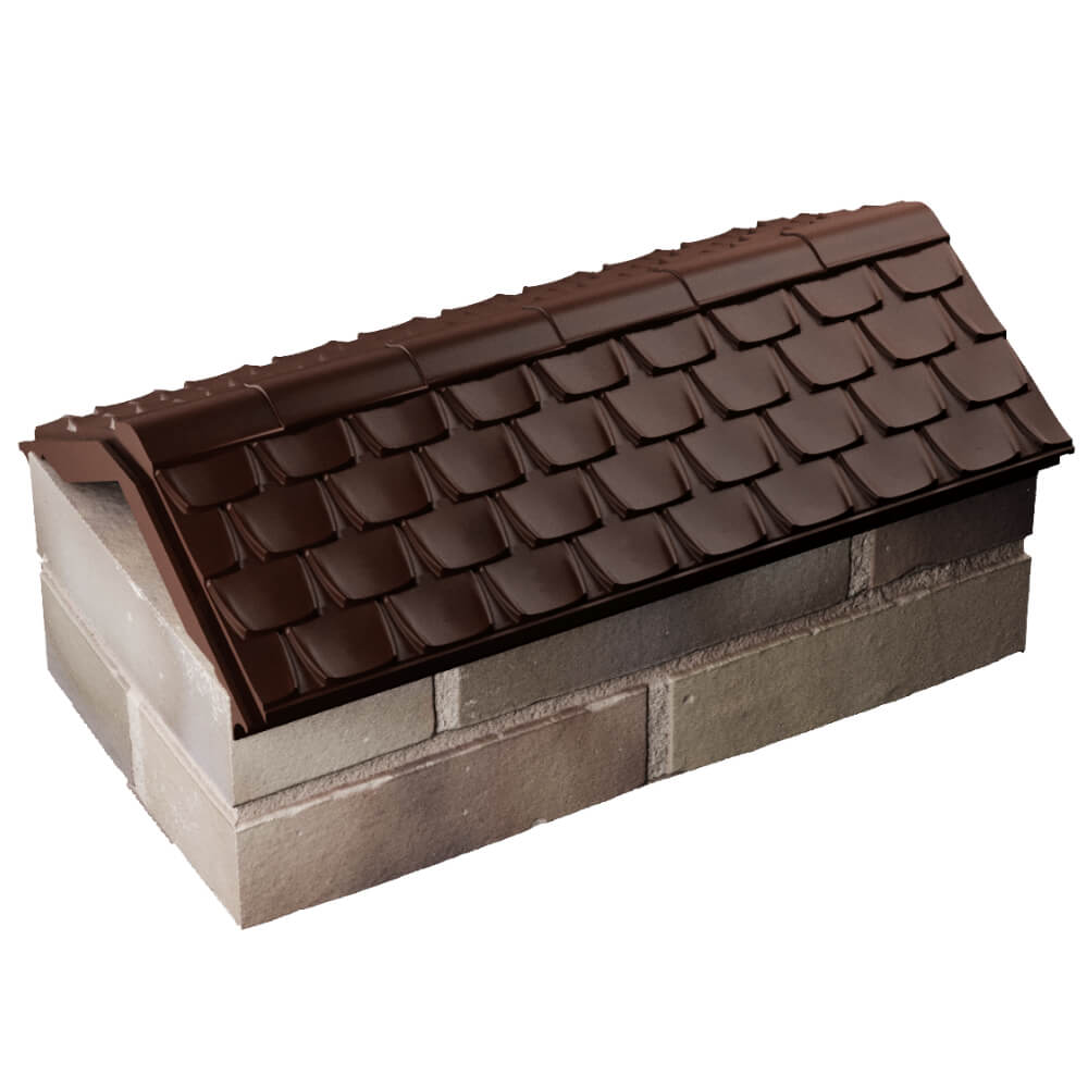 Парапет Zking Эльбрус Коричневый с посадкой на 1 кирпич (255мм) в Якутске фото