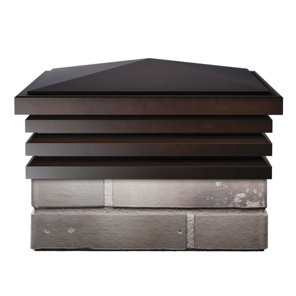 Колпак Zking Бона ХайТек Коричневый на столб 1.5х1.5 кирпича (385х385мм) Якутск фото