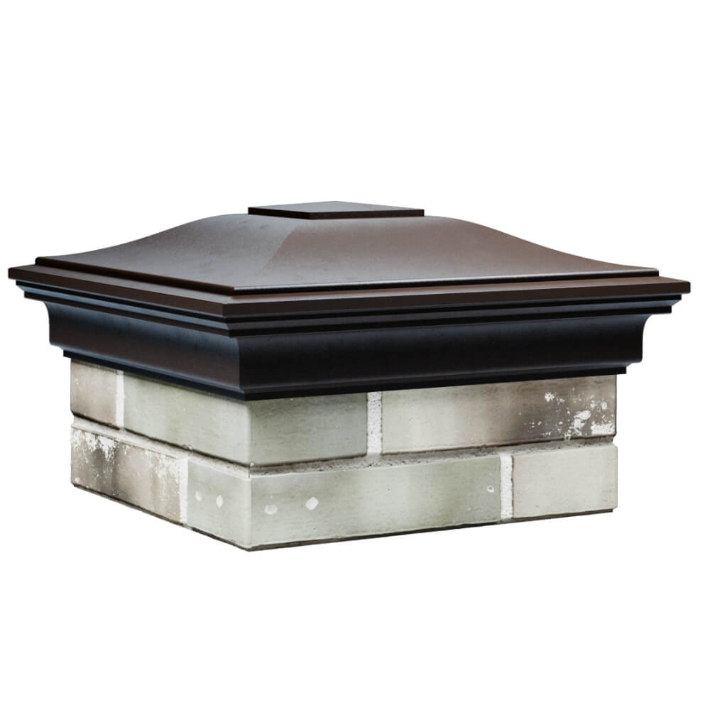 Колпак Zking Монблан Коричневый на столб 1.5х1.5 кирпича (385х385мм) в Якутске фото