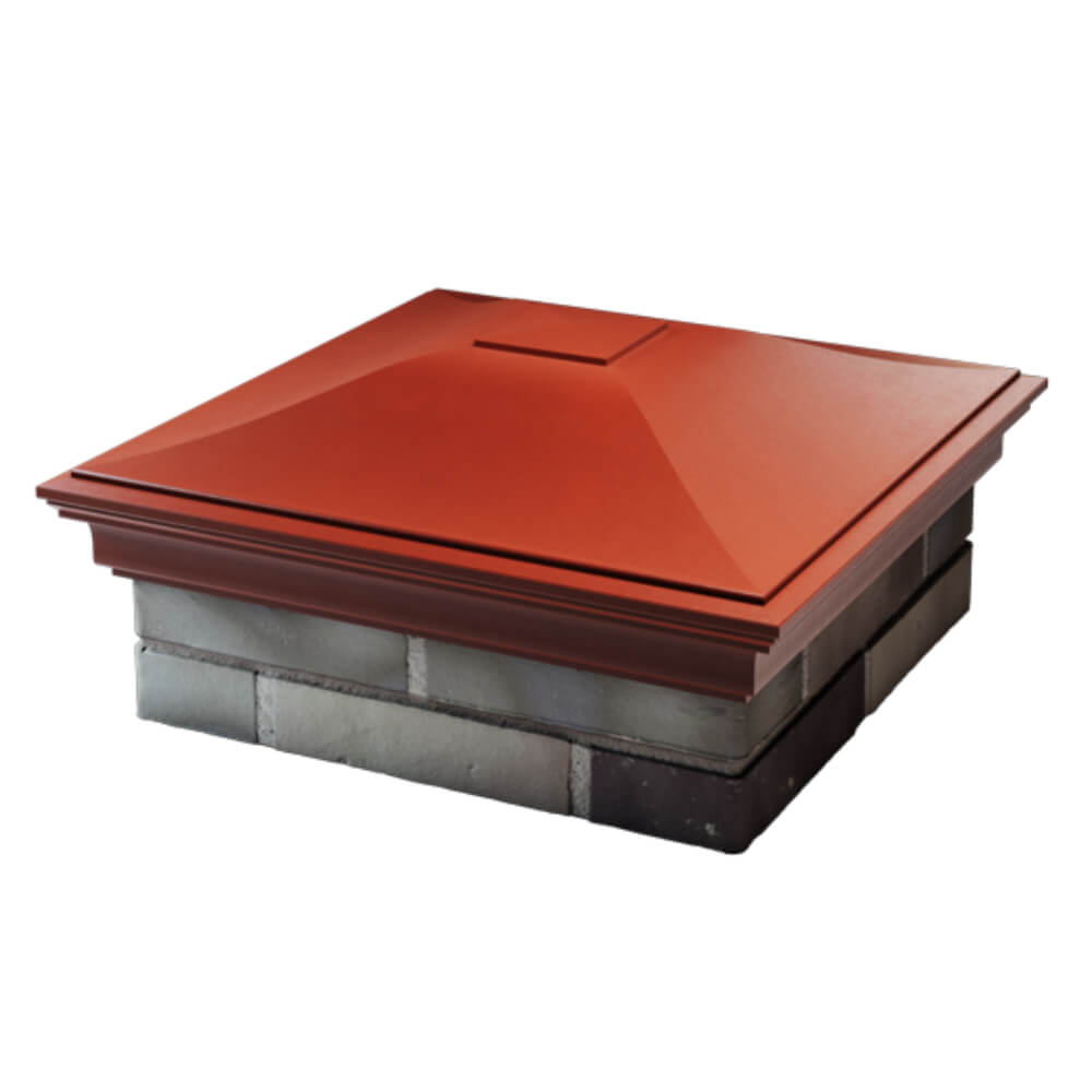 Колпак Zking Монблан Красный на столб 2х2 кирпича (515х515мм) в Якутске фото