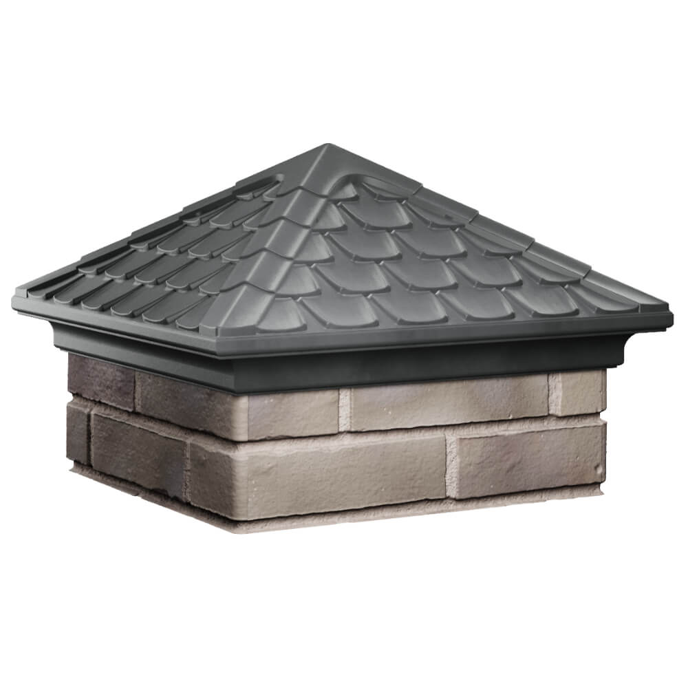 Колпак Zking Эльбрус Серый на столб 1.5х1.5 кирпича (385х385мм) в Якутске фото