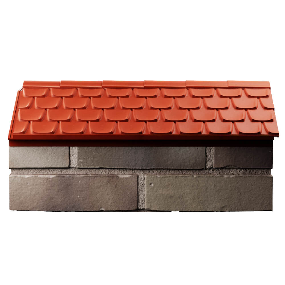 Парапет Zking Эльбрус Красный с посадкой на 1 кирпич (255мм) в Якутске фото