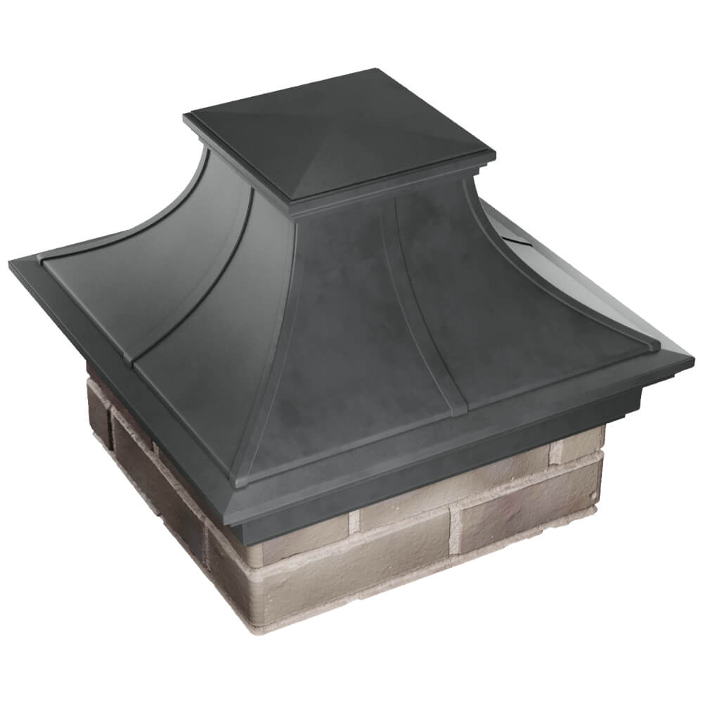 Колпак Zking Монблан Премиум Серый на столб 1.5х1.5 кирпича (385х385мм) в Якутске фото