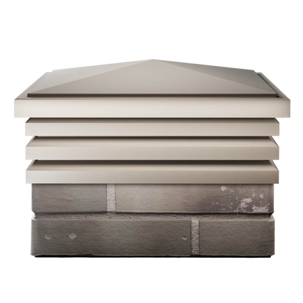 Колпак Zking Бона ХайТек Бежевый на столб 1.5х1.5 кирпича (385х385мм) Якутск фото