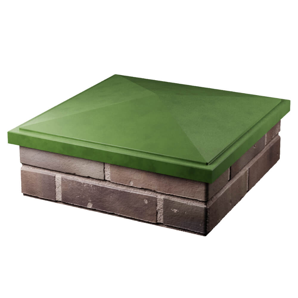 Колпак Zking БонаМоно Зеленый на столб 2х2 кирпича (515х515, 530х530мм) в Якутске фото