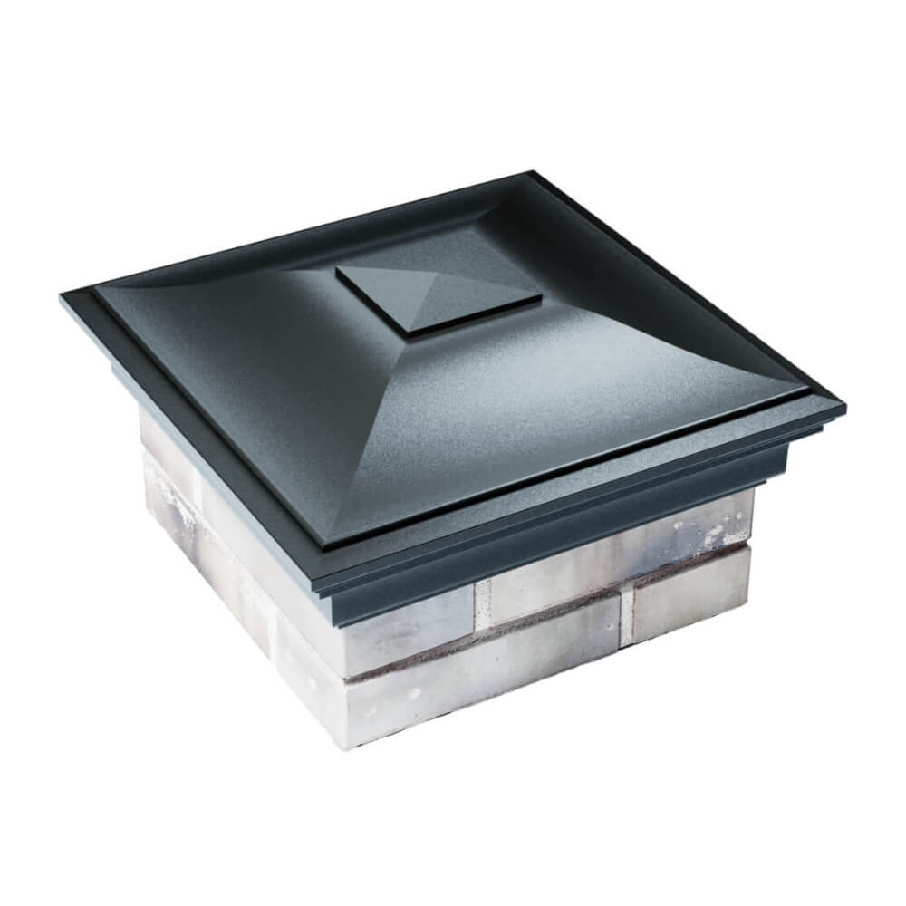 Колпак Zking Монблан Черный на столб 1.5х1.5 еврокирпича 0.7НФ (355х355мм) в Якутске фото